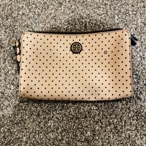 Tory Burch Crossbody pink and black polka dot
